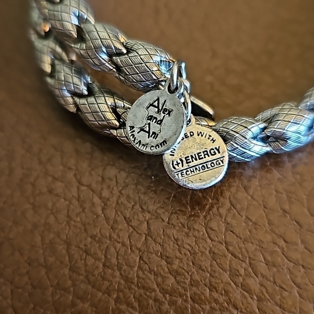 ALEX and ANI Silver Vintage 66 Braided Wrap Bracelet - Picture 6 of 6